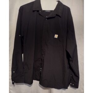 Carhartt Force Sun Defender Men's 2XL Black Button-Up Long Sleeve Shirt NWOT